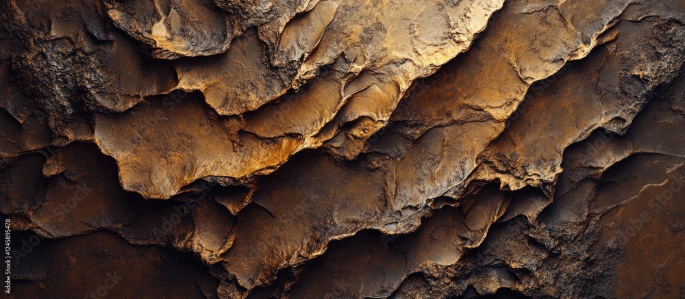 Poster abstract textured soil background with layered clumps showcasing rich earthy tones and organic patte