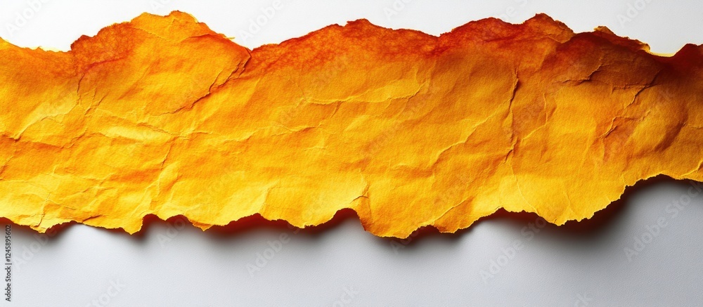 Aufkleber textured orange yellow paper with a rustic edge ideal for creative backgrounds or design concepts in