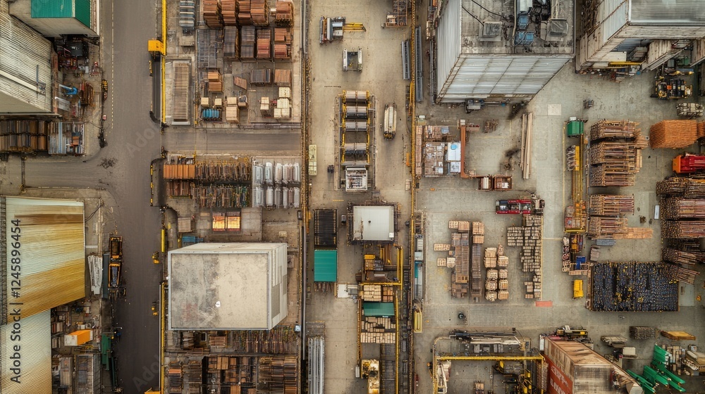 Poster A top-down view of a manufacturing facility with interconnected sensor nodes, demonstrating the fast, expansive coverage and speed of 5G technology.