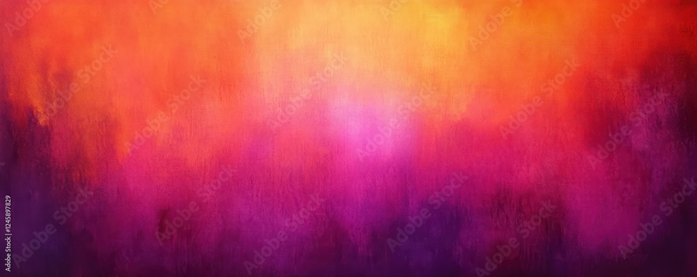 Poster vibrant warm color gradient abstract painting with distressed grunge texture