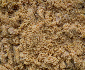 Beautiful close-up of brown sugar crystals