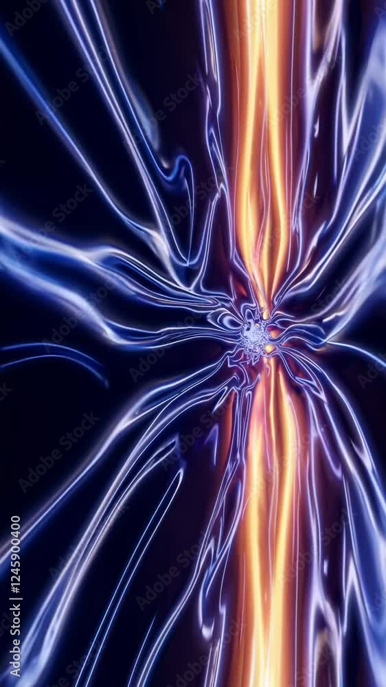 Aufkleber dynamic flowing light trails in vibrant tones, creating a sense of speed and energy.