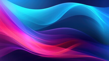 Futuristic Neon Wave Gradient Abstract Vector Background