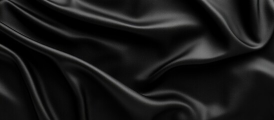 Fototapeta premium Elegant black leather texture with soft folds, ideal for backgrounds, fashion, or luxury-themed designs. Perfect for professional use.