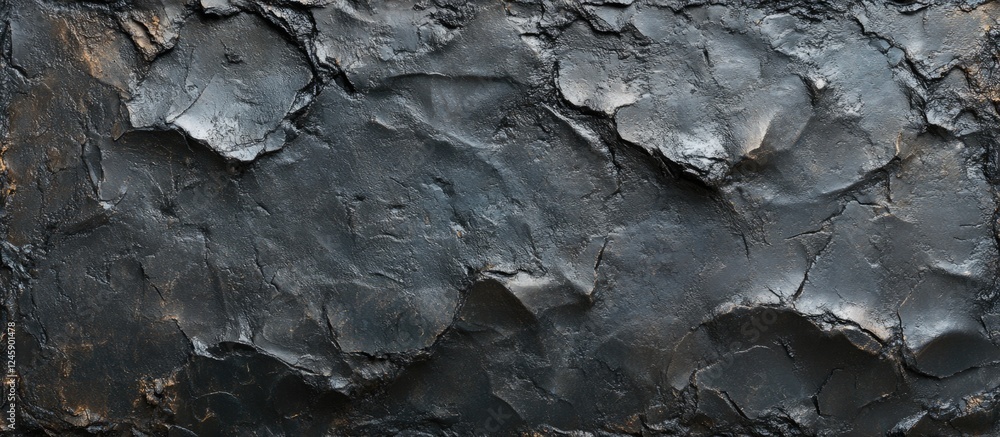 Poster textured black cement background with deep cracks and a rustic appearance ideal for modern design an