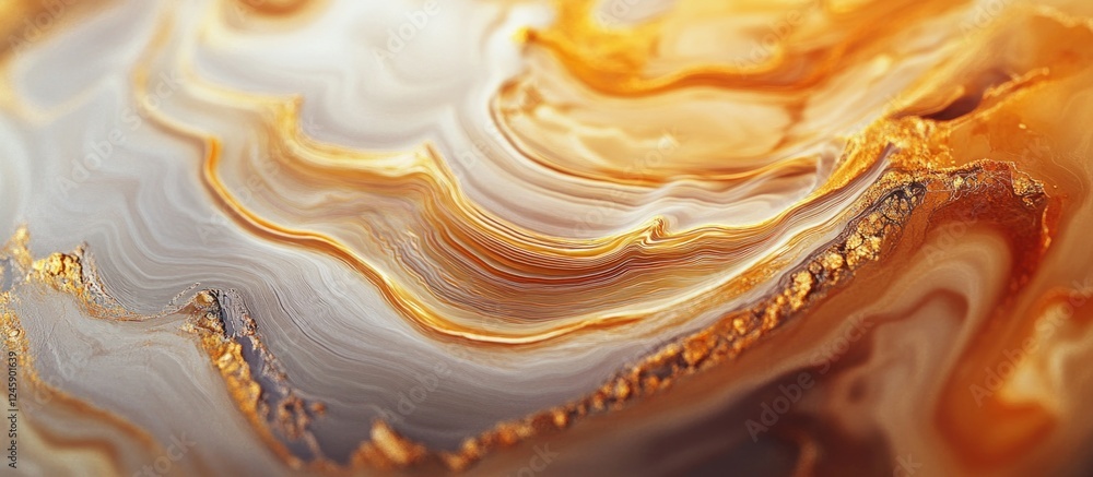 Poster natural marble stone texture with vibrant orange and gray swirls creating a unique and artistic back