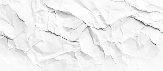 Fototapeta premium Crumpled White Paper Texture Background with Subtle Shadows and Faded Edges for Creative Design and Artistic Projects