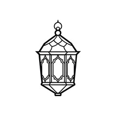 Elegant Black and White Islamic Lantern Design