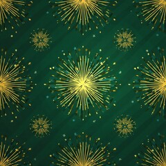 Golden starburst seamless pattern, elegant vector lines, abstract Xmas background, design, festive, new year