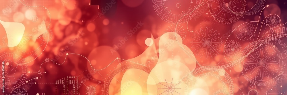 Poster Abstract background with vibrant patterns and shapes