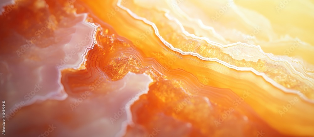 Poster orange agate abstract background with layered texture and natural mineral patterns illustrating eleg