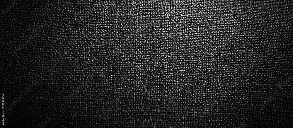 Poster black textured cotton drill fabric background with subtle shading and grain for versatile design app