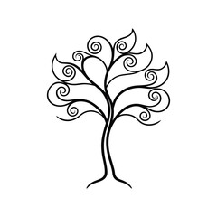 Ornate, Abstract Tree Design for Graphic Use