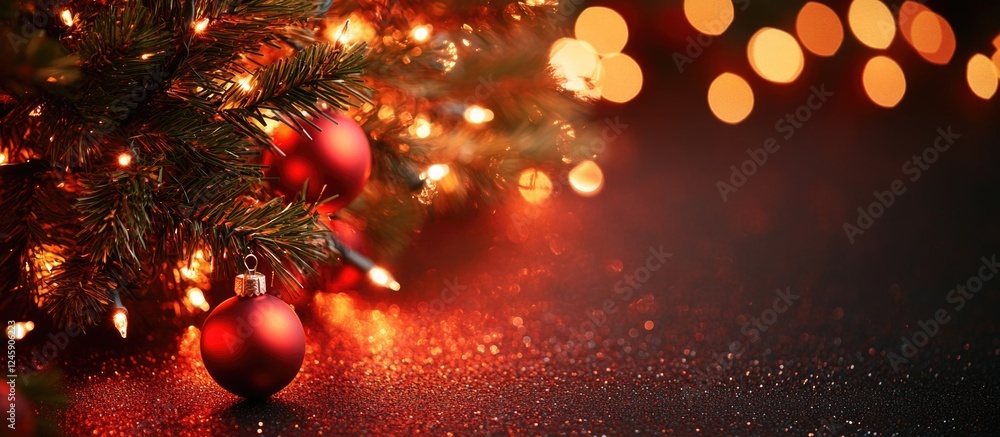 Poster festive orange bokeh lights creating a warm and inviting atmosphere on a dark background with christ