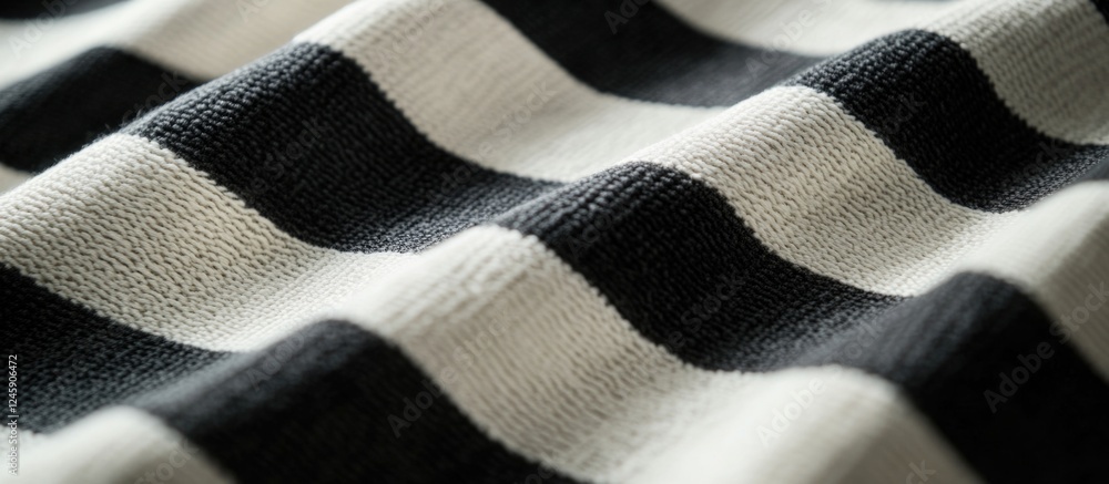 Aufkleber textured fabric featuring alternating black and white stripes suitable for various design applicatio