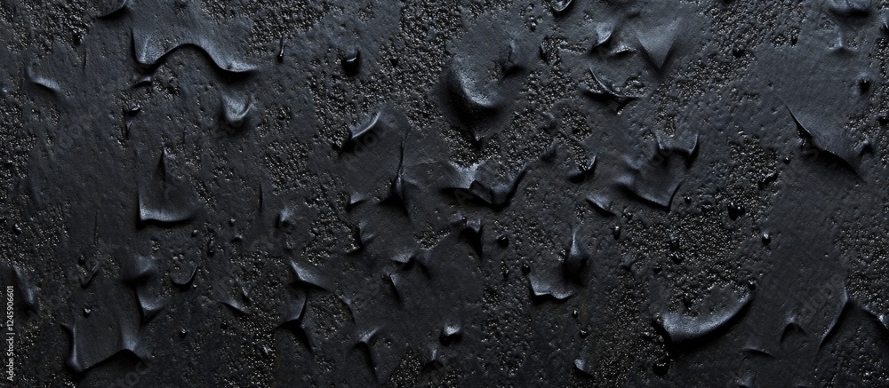 Poster textured black background with water droplets creating an abstract design perfect for graphic projec