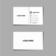 White Minimalist Business Card Layout