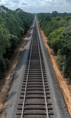 Obraz premium Large gas pipeline being installed in the forest, surrounded by earth, with plans for replanting trees after construction completion.