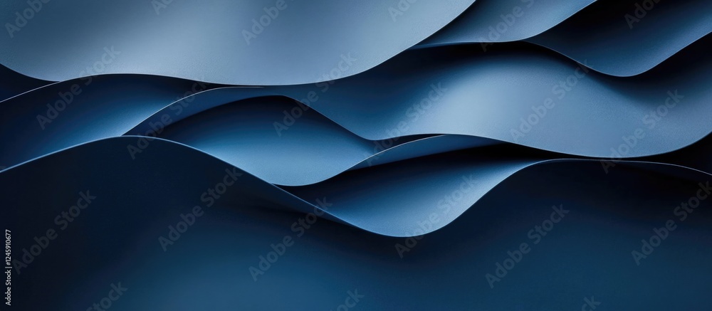 Poster elegant blue wave paper texture background for modern graphic and web design applications