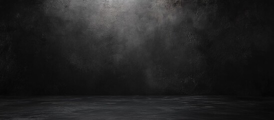 Elegant gradient black and gray studio background for product showcase with soft lighting and abstract wall design