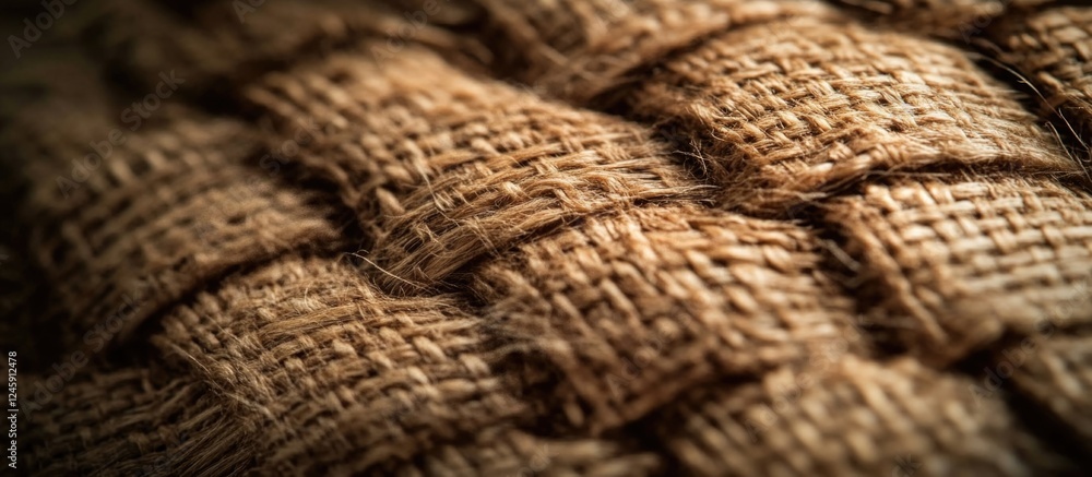 Aufkleber natural burlap texture background with woven pattern ideal for rustic and eco-friendly design projec
