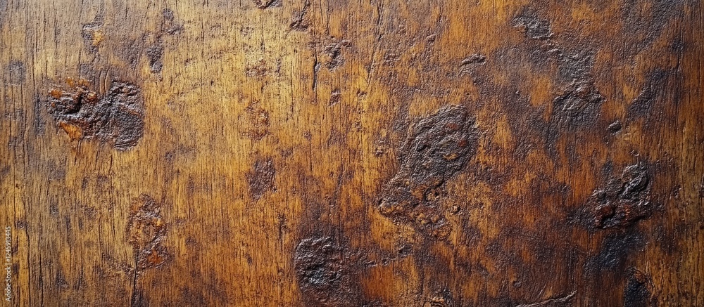 Poster rustic brown wooden wall texture with natural grain patterns and weathered appearance for interior d