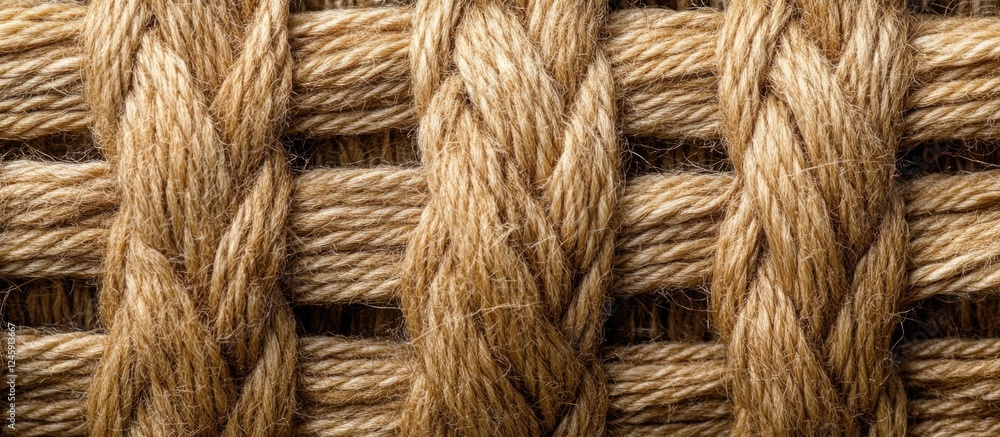 Poster burlap woven texture detailed close up of jute background showcasing intricate braided patterns and 