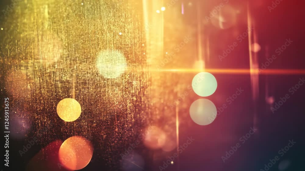 Poster vibrant abstract light patterns shimmer and fade in dynamic motion sequence