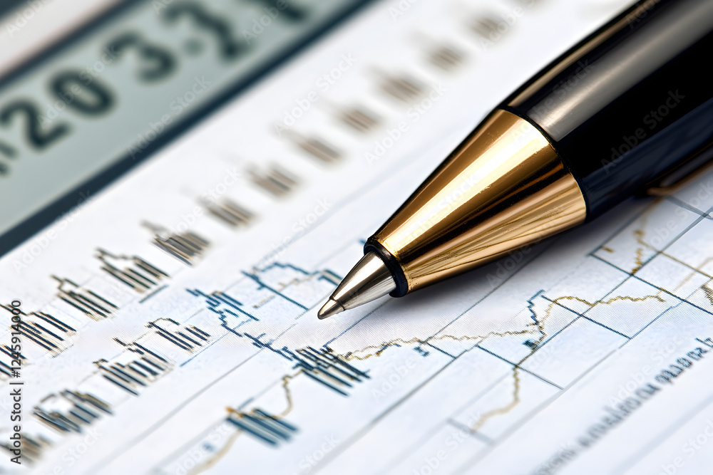 Poster visualizing financial success: dynamic graphs and charts for data analysis presentations. perfect fo