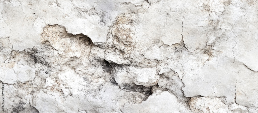 Poster cracked boulder texture background in white and gray ideal for design and creative projects