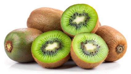 Fototapeta premium bunch of kiwi isolated on white back background