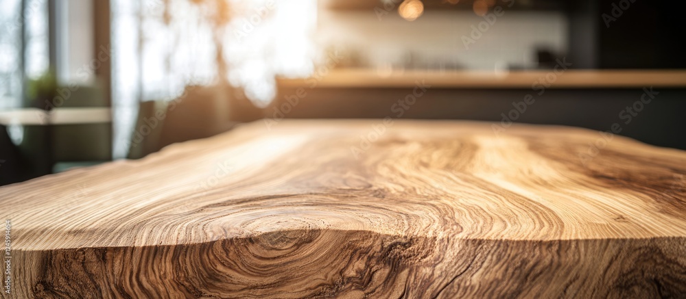 Aufkleber natural light brown wood texture with smooth surface in a modern interior setting, ideal for backgro