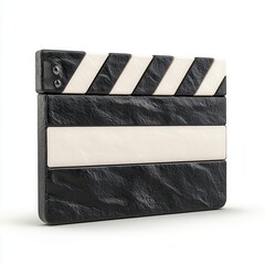 Naklejka premium Stone Texture Clapperboard 3D Render