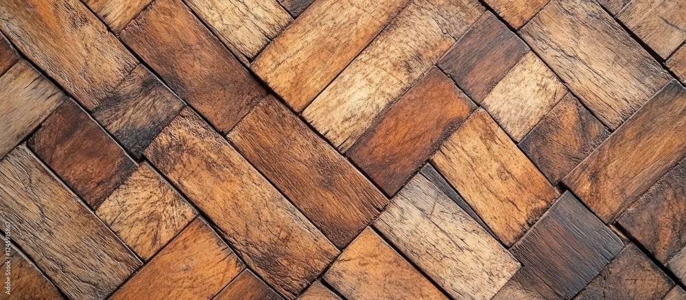 Poster brown wooden tile texture with varied shades showcasing natural tree patterns ideal for backgrounds 