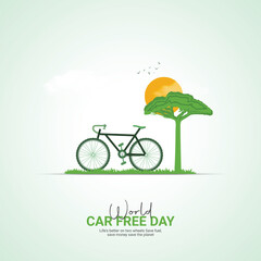 World Car-Free Day creative ads design
