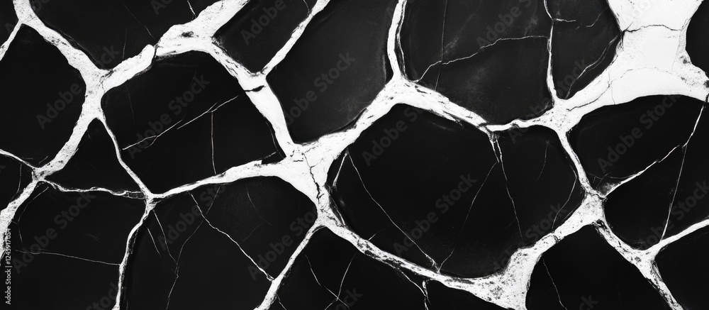 Aufkleber black and white grunge texture showcasing intricate cracks and patterns for artistic backgrounds and