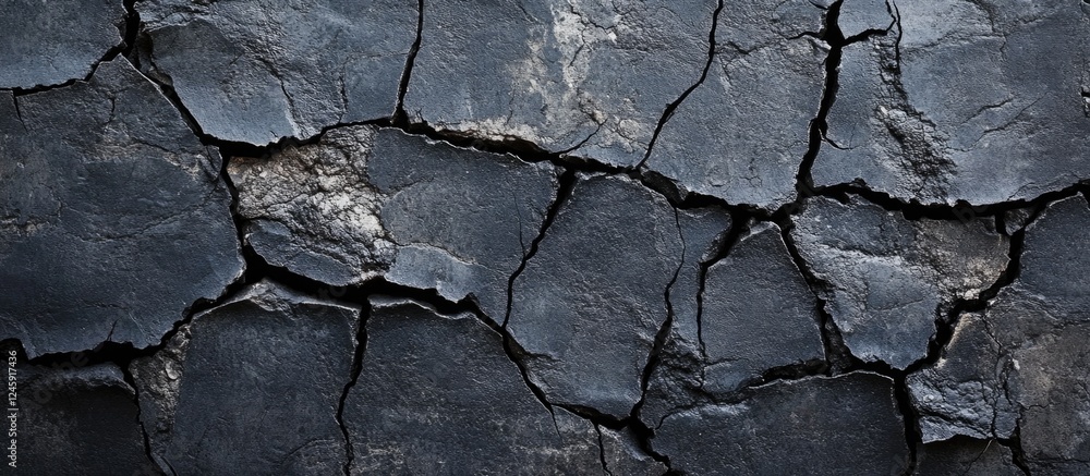 Poster black concrete wall texture with intricate cracks creating a mysterious and dramatic background idea
