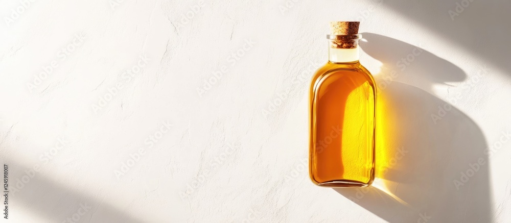 Poster canola oil bottle mockup on bright background with sunlight and space for text ð´ð¾ð±ð°ð²ñœñ‚ðµ.