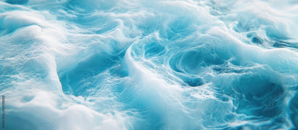 Aufkleber vibrant blue pigments swirling in water creating dynamic abstract patterns and textures