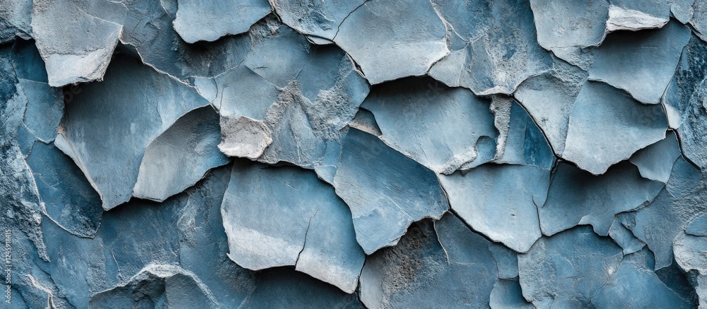 Poster textured blue concrete surface with layered stone appearance ideal for backgrounds and design applic
