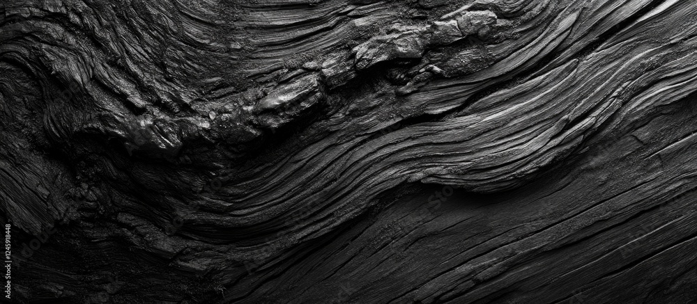 Poster textured black wood surface showcasing natural grain patterns and depth for elegant backgrounds and 