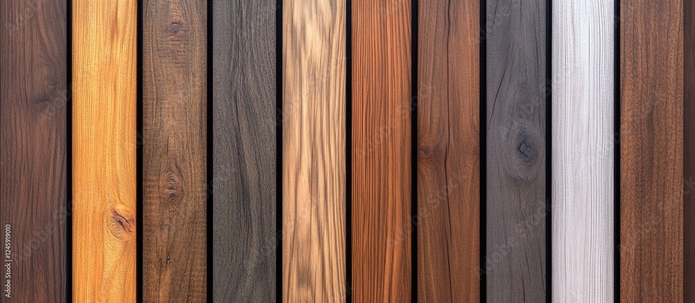 Poster Natural wooden plank textures showcasing various colors and patterns for design and background use in creative projects