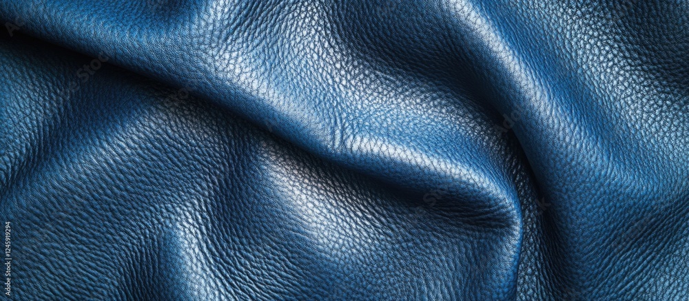 Poster blue leather texture background with an abstract design showcasing its rich color and smooth surface
