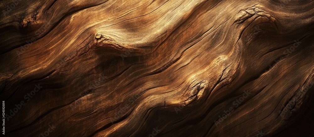 Aufkleber textured brown wooden background with natural patterns and waves ideal for rustic design and natural aesthetics