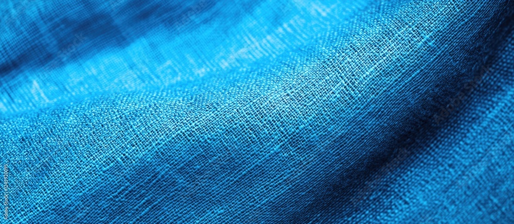 Aufkleber blue linen canvas fabric texture background for design and textile applications