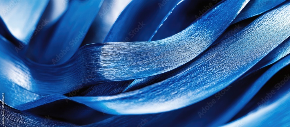 Poster textured waves of vibrant blue paint creating an artistic background for creative design and abstrac