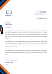 Professional Orange and Blue Corporate Letterhead Template
Modern Business Letterhead Design PSD
Editable Letterhead Template with Orange and Blue Accents