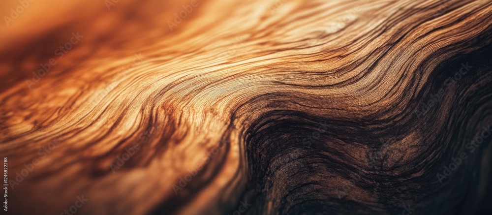 Poster warm abstract brown wood texture with flowing grain patterns ideal for backgrounds, design projects,