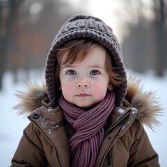 Inquisitive Non-Binary Baby: Winter Moments in Studio-Lit Photography