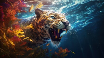 Underwater Jaguar: A Digital Masterpiece